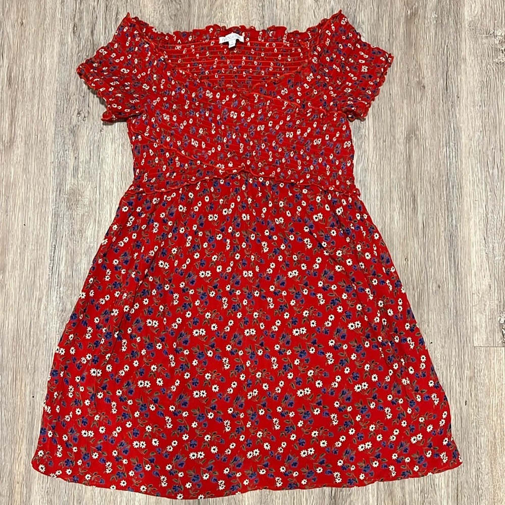 Patrons Of Peace Smocked Floral Mini Dress